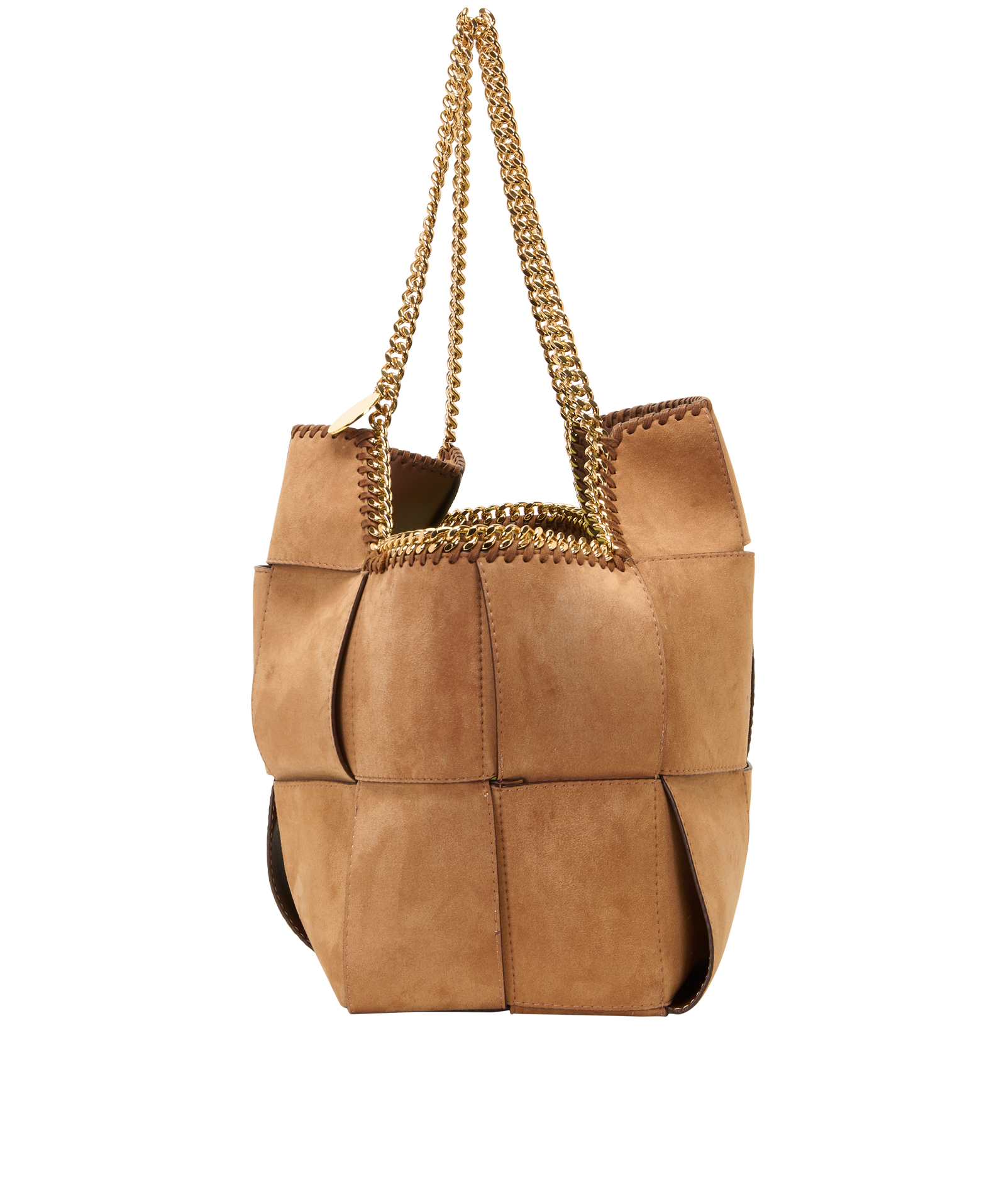 Reversible Woven Falabella, &pound;450, Handbags, Brown/Tan, Faux Leather, Bottom view